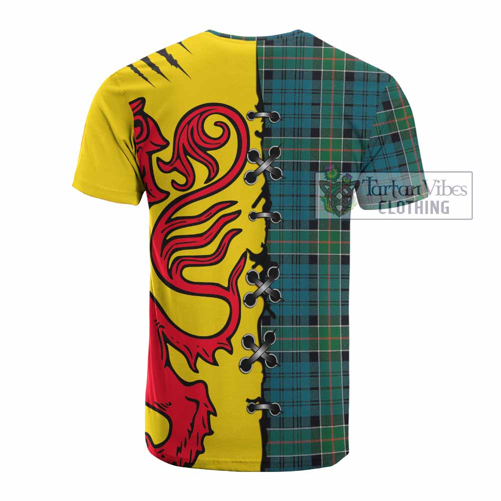 Kirkpatrick Tartan Family Crest Cotton T-shirt Lion Rampant Honor - Tartan Vibes Clothing