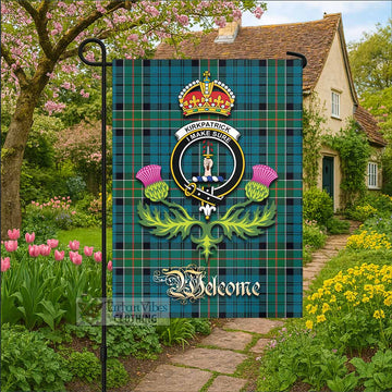 Kirkpatrick Tartan Family Crest Garden Flag Royal Thistle Welcome Style