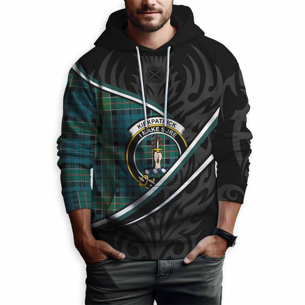 Kirkpatrick Tartan Family Crest Hoodie Celtic Scottish Thistle Floral - Tartan Vibes Clothing