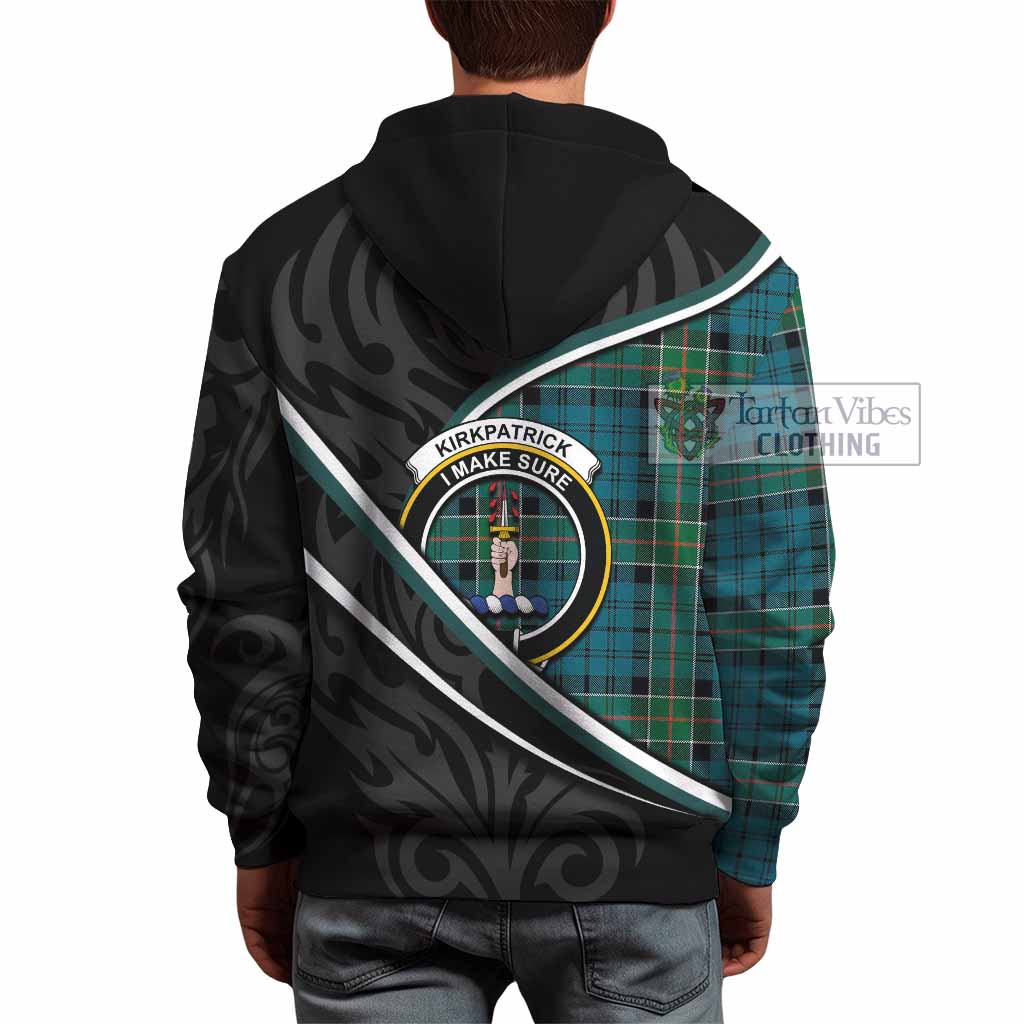 Kirkpatrick Tartan Family Crest Hoodie Celtic Scottish Thistle Floral - Tartan Vibes Clothing