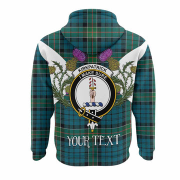 Kirkpatrick Tartan Family Crest Hoodie Scottish Burns Night Thistle Floral