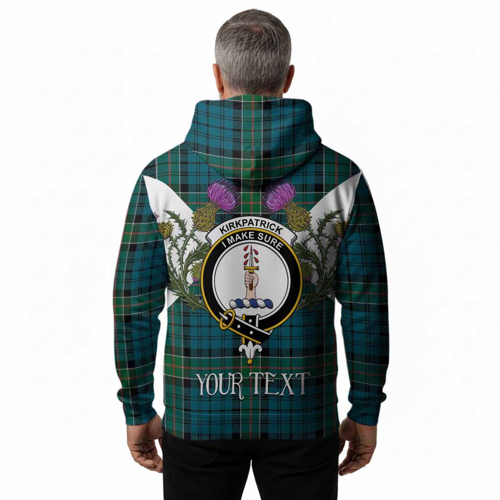 Kirkpatrick Tartan Family Crest Hoodie Scottish Burns Night Thistle Floral
