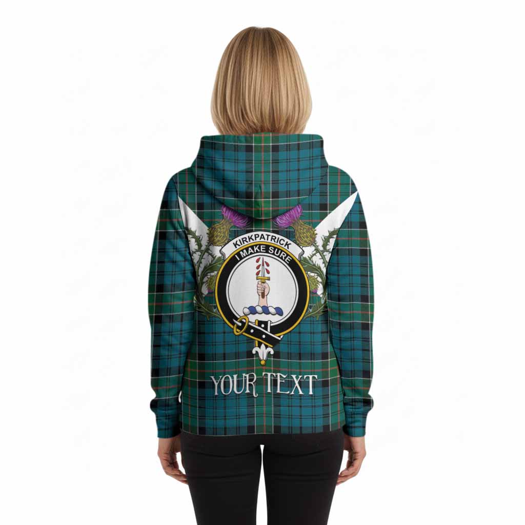 Kirkpatrick Tartan Family Crest Hoodie Scottish Burns Night Thistle Floral