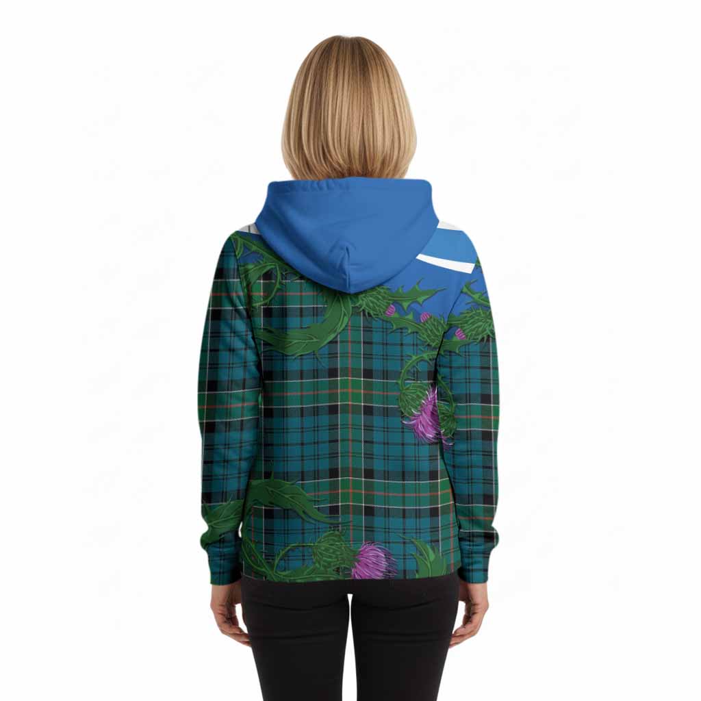 Kirkpatrick Tartan Family Crest Hoodie Thistle in Minimalism