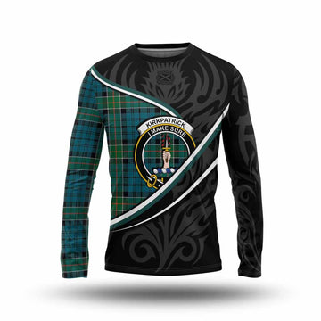 Kirkpatrick Tartan Family Crest Long Sleeve T-Shirt Celtic Scottish Thistle Floral - Tartan Vibes Clothing