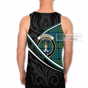 Kirkpatrick Tartan Family Crest Men Tank Top Celtic Scottish Thistle Floral