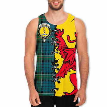 Kirkpatrick Tartan Family Crest Men Tank Top Lion Rampant Honor