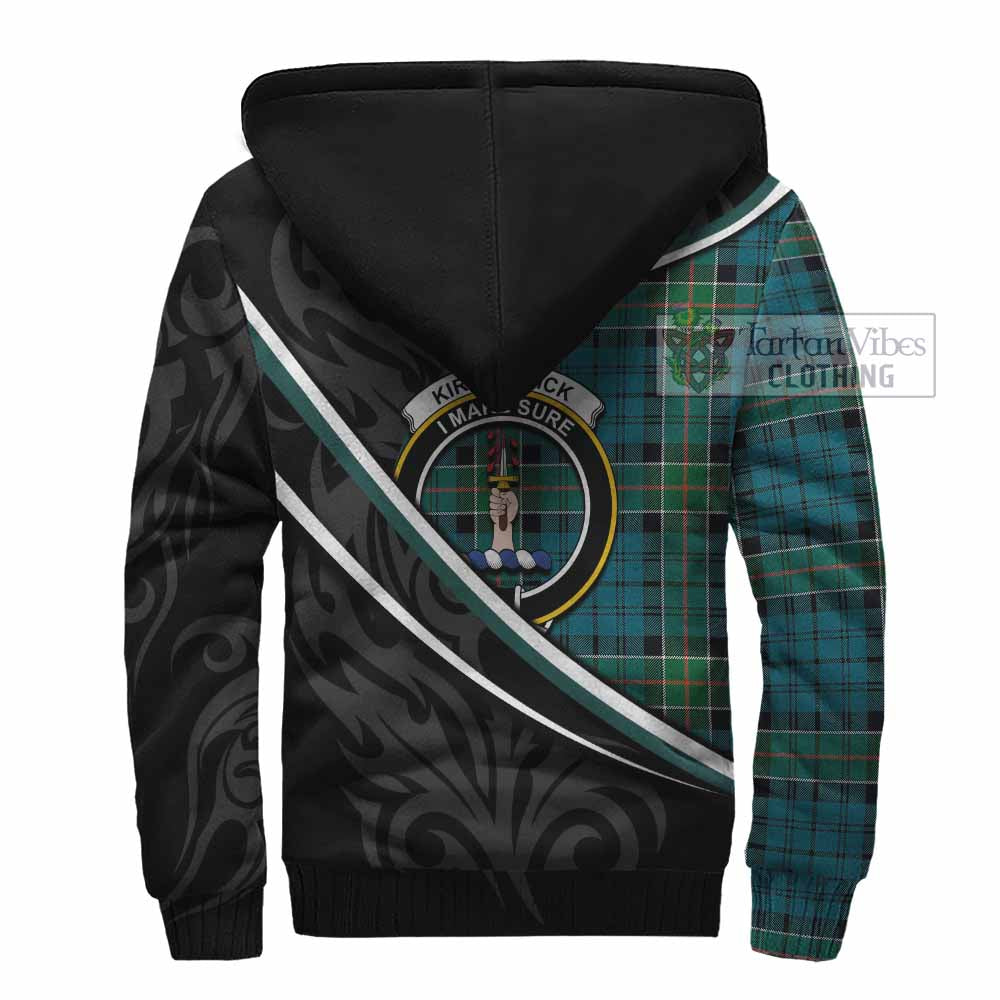 Kirkpatrick Tartan Family Crest Sherpa Hoodie Celtic Scottish Thistle Floral - Tartan Vibes Clothing