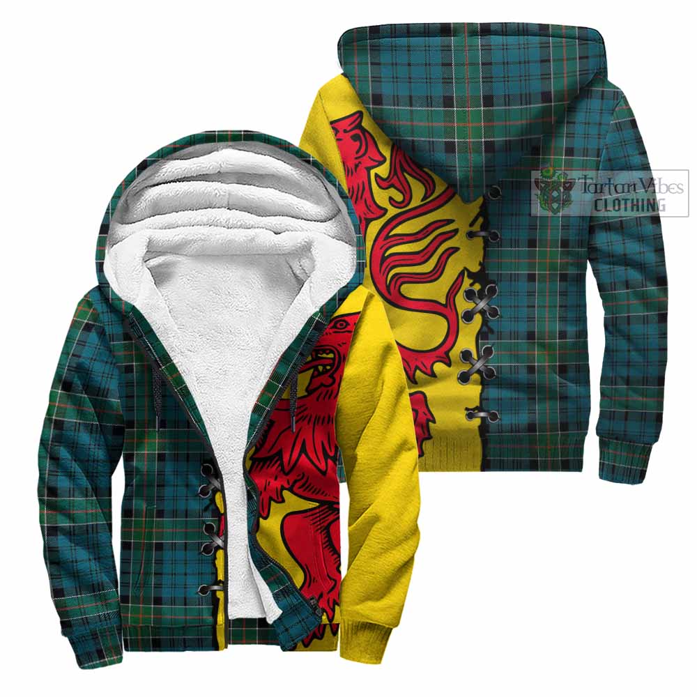 Kirkpatrick Tartan Family Crest Sherpa Hoodie Lion Rampant Honor - Tartan Vibes Clothing