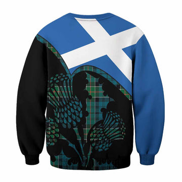 Kirkpatrick Tartan Family Crest Sweatshirt Scotland Thistle Floral Flag Style