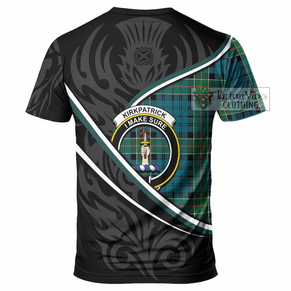 Kirkpatrick Tartan Family Crest T-shirt Celtic Scottish Thistle Floral - Tartan Vibes Clothing