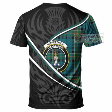Kirkpatrick Tartan Family Crest T-shirt Celtic Scottish Thistle Floral - Tartan Vibes Clothing