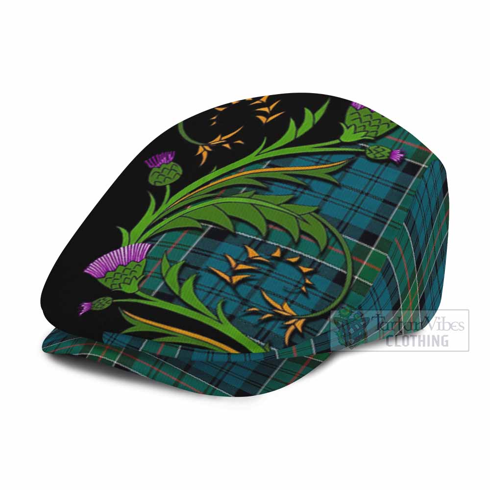 Kirkpatrick Tartan Flat Cap, Jeff Cap Scottish Thistle Pride Heritage Art - Tartan Vibes Clothing