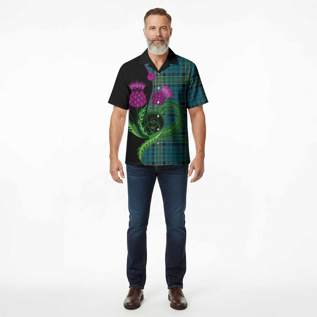 Kirkpatrick Tartan Hawaiian Shirt Traditional Scottish Thistle