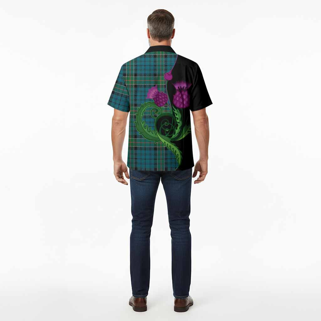 Kirkpatrick Tartan Hawaiian Shirt Traditional Scottish Thistle