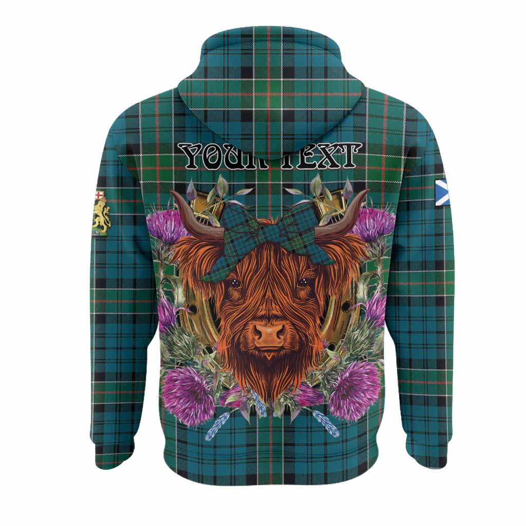 Kirkpatrick Tartan Hoodie Scottish Thistle Heilan Coo