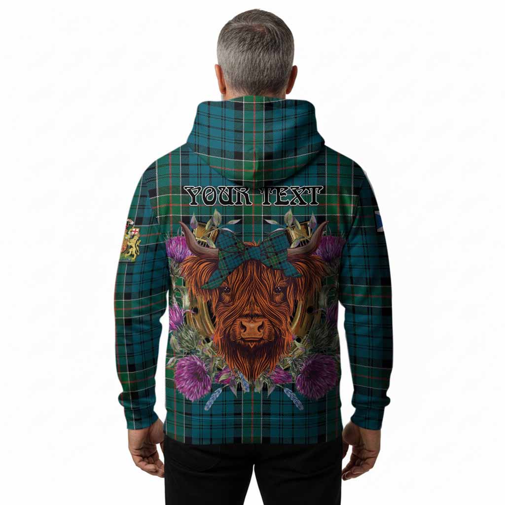 Kirkpatrick Tartan Hoodie Scottish Thistle Heilan Coo