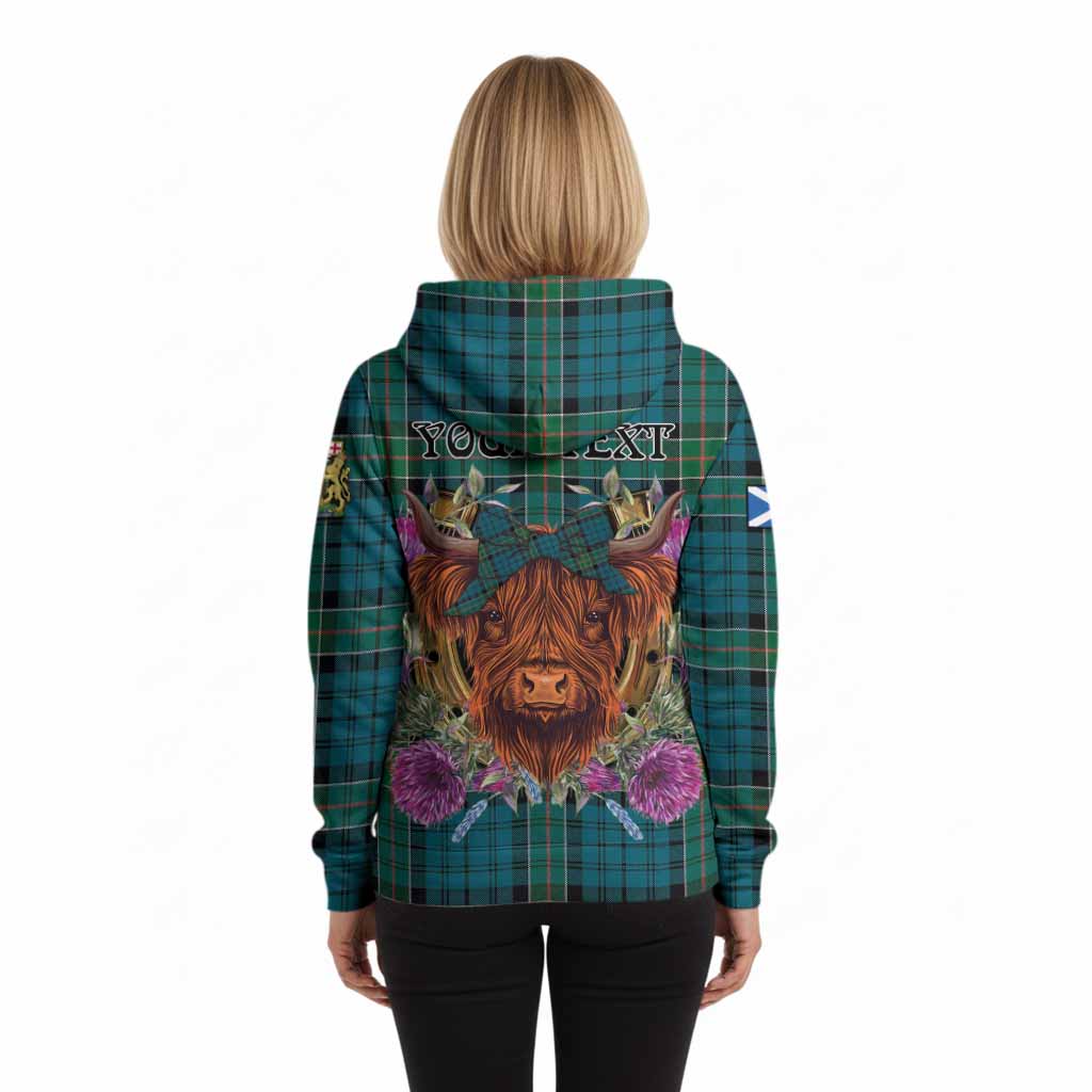 Kirkpatrick Tartan Hoodie Scottish Thistle Heilan Coo