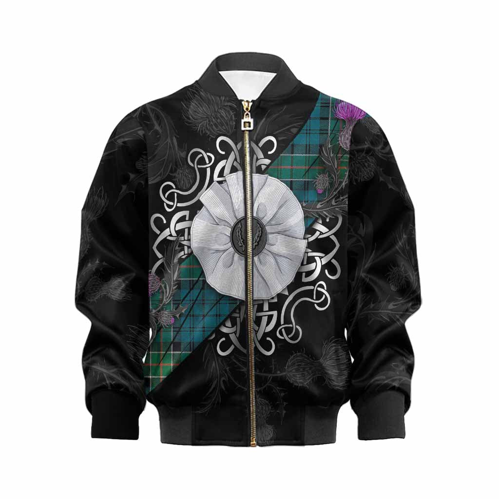 Kirkpatrick Tartan Kid Bomber Jacket Jacobite White Rose Kid XS - Tartan Vibes Clothing