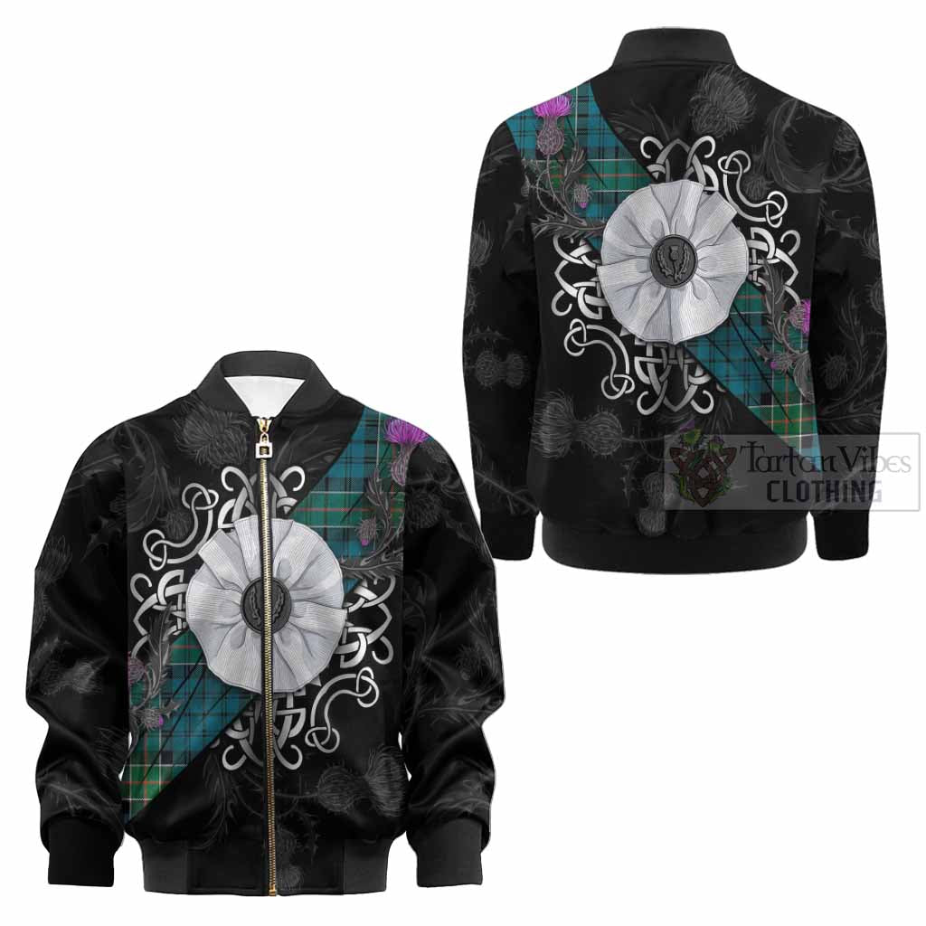 Kirkpatrick Tartan Kid Bomber Jacket Jacobite White Rose - Tartan Vibes Clothing