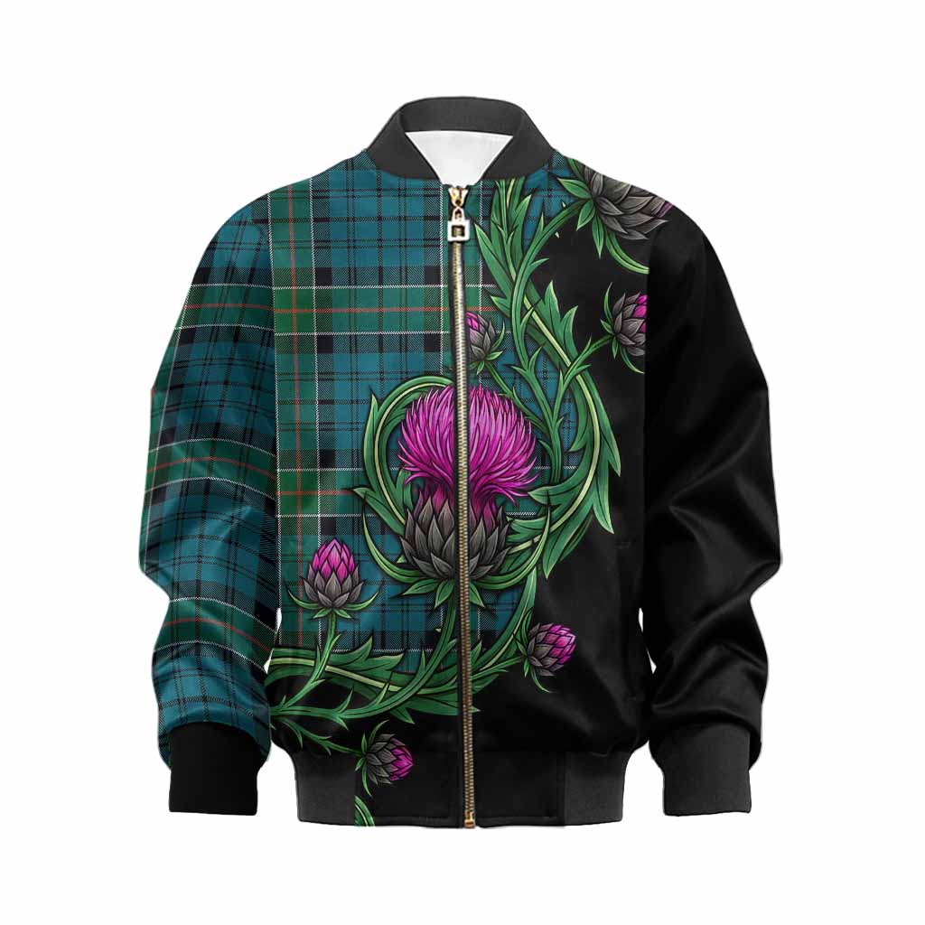 Kirkpatrick Tartan Kid Bomber Jacket Resilient Scottish Thistle Kid XS - Tartan Vibes Clothing