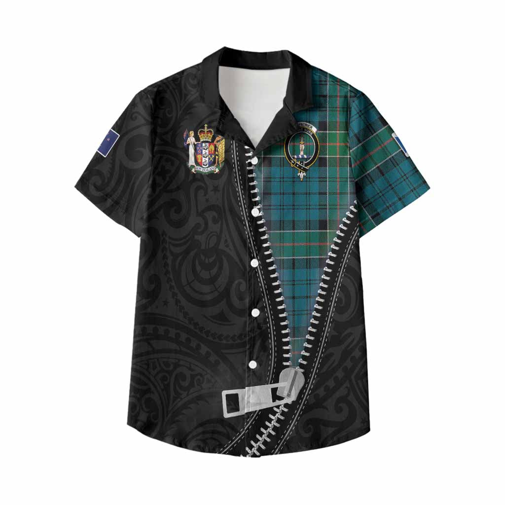 Kirkpatrick Tartan Kid Hawaiian Shirt New Zealand Pattern Unique Zipper Stylized