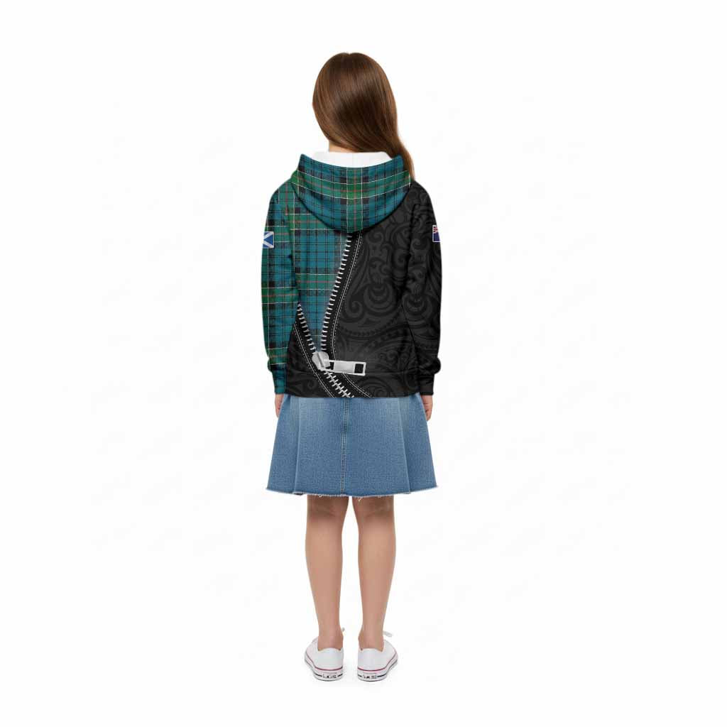 Kirkpatrick Tartan Kid Hoodie New Zealand Pattern Unique Zipper Stylized