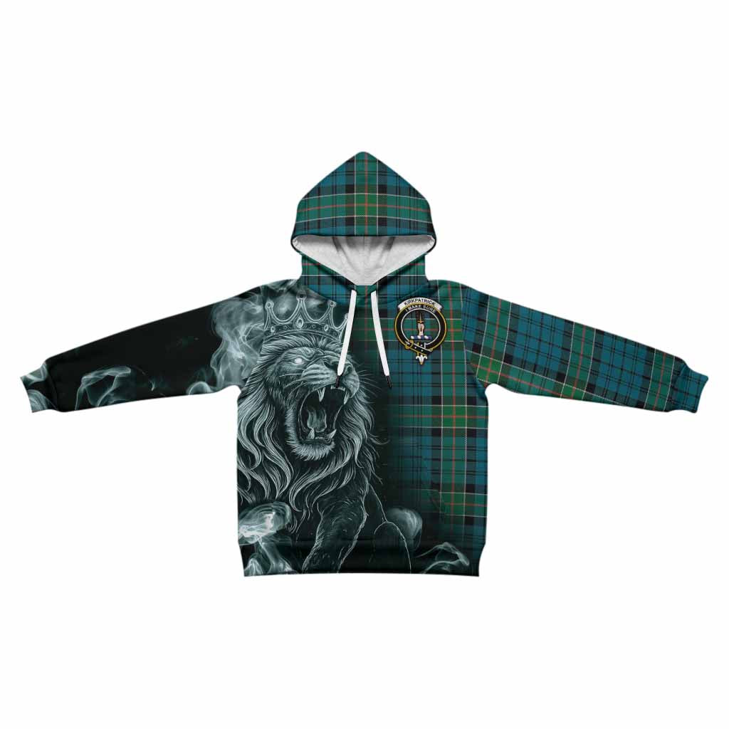 Kirkpatrick Tartan Kid Hoodie Roaring Lion Heritage