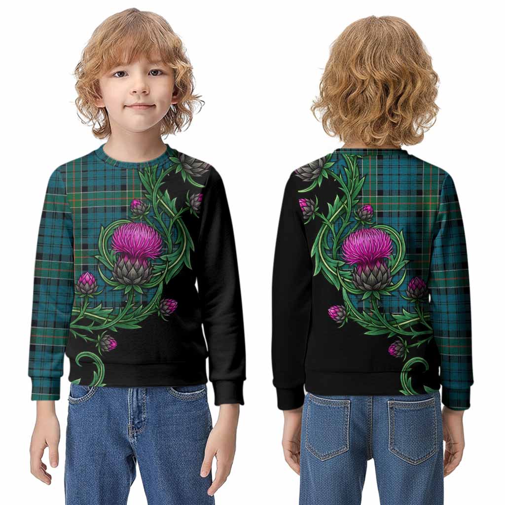Kirkpatrick Tartan Kid Knitted Sweatshirt Resilient Scottish Thistle - Tartan Vibes Clothing