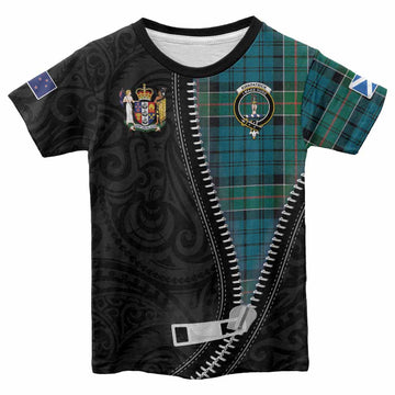 Kirkpatrick Tartan Kid T-shirt New Zealand Pattern Unique Zipper Stylized