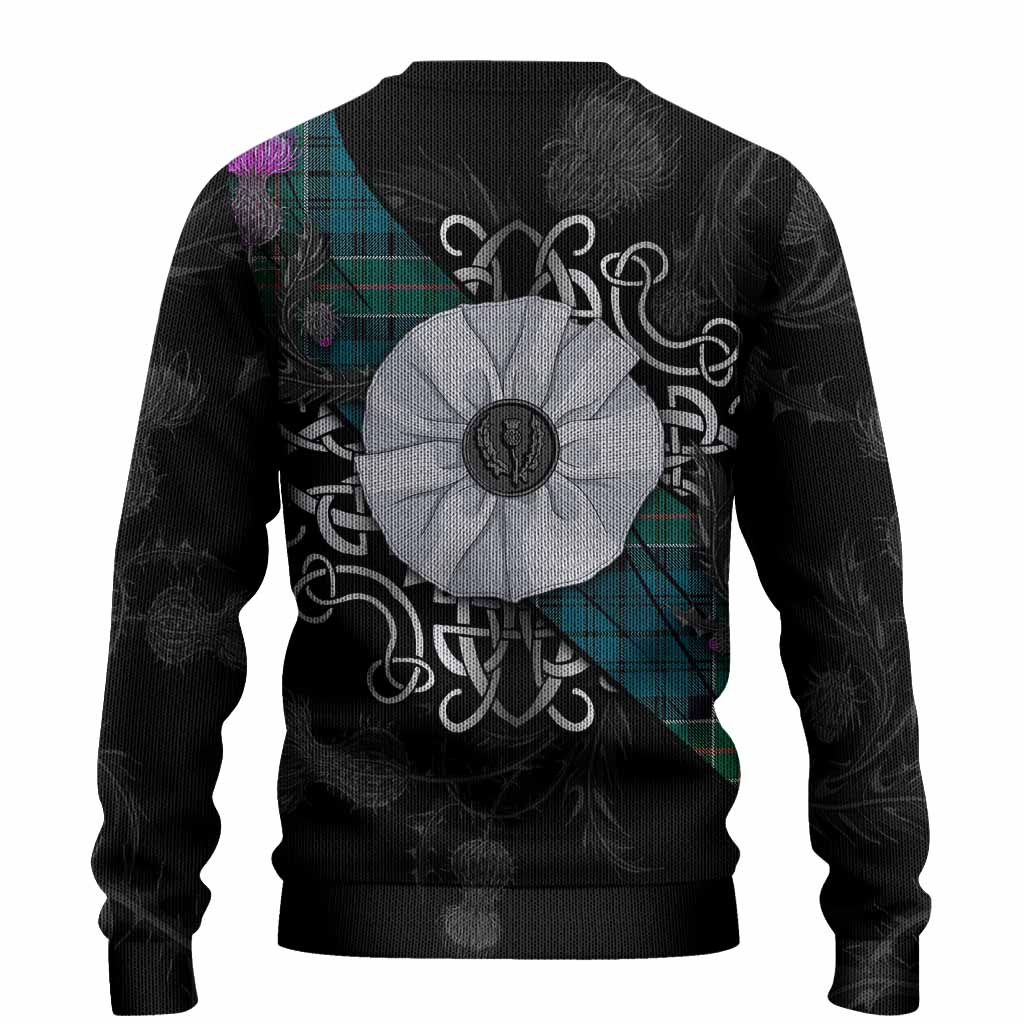 Kirkpatrick Tartan Knitted Sweater Jacobite White Rose - Tartan Vibes Clothing