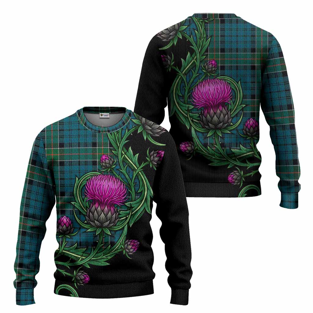 Kirkpatrick Tartan Knitted Sweater Resilient Scottish Thistle - Tartan Vibes Clothing