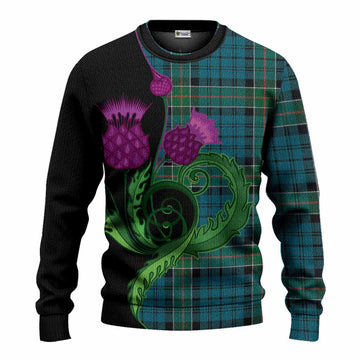 Kirkpatrick Tartan Knitted Sweater Traditional Scottish Thistle