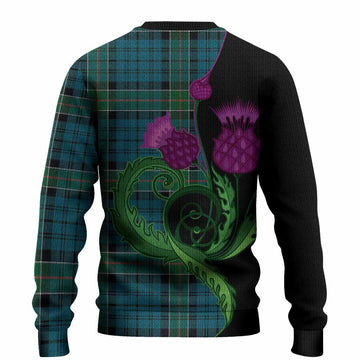 Kirkpatrick Tartan Knitted Sweater Traditional Scottish Thistle