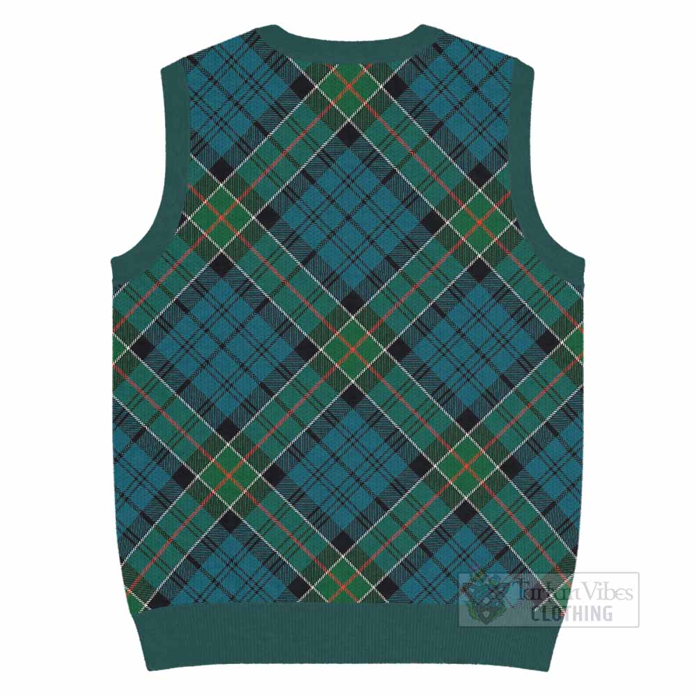 Kirkpatrick Tartan  Knitted V-Neck Vest Cross Style