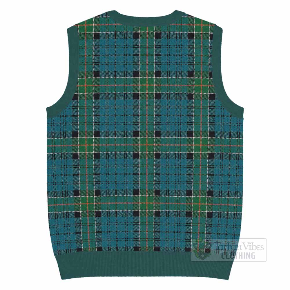 Kirkpatrick Tartan Knitted V-Neck Vest with Family Crest - Tartan Vibes Clothing