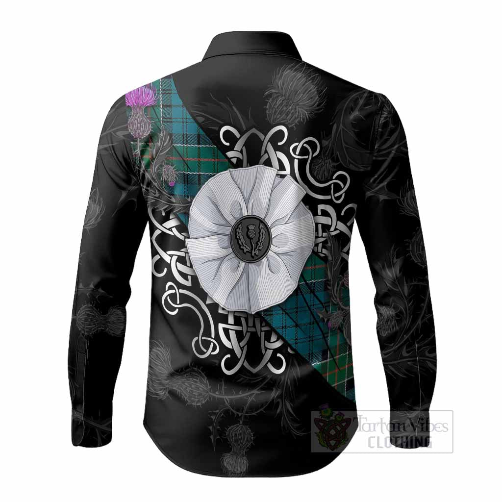 Kirkpatrick Tartan Long Sleeve Button Shirts Jacobite White Rose - Tartan Vibes Clothing