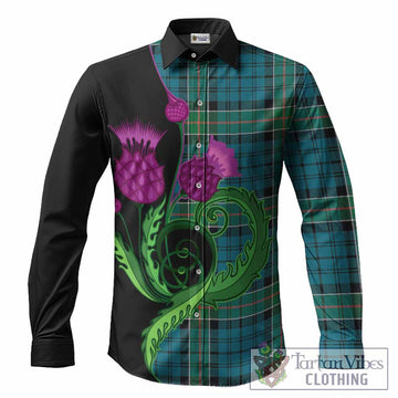 Kirkpatrick Tartan Long Sleeve Button Shirts Traditional Scottish Thistle