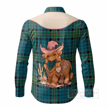 Kirkpatrick Tartan Long Sleeve Button Shirts Wee Coo Cowgirl Cute Style - Tartan Vibes Clothing