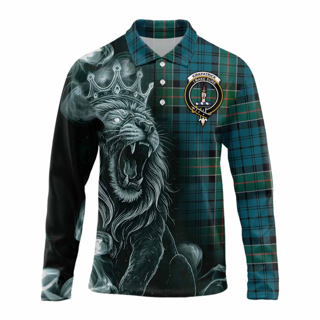 Kirkpatrick Tartan Long Sleeve Polo Shirt Roaring Lion Heritage