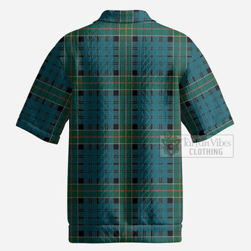 Kirkpatrick Tartan Men’s Polo Sweater Top with Family Crest