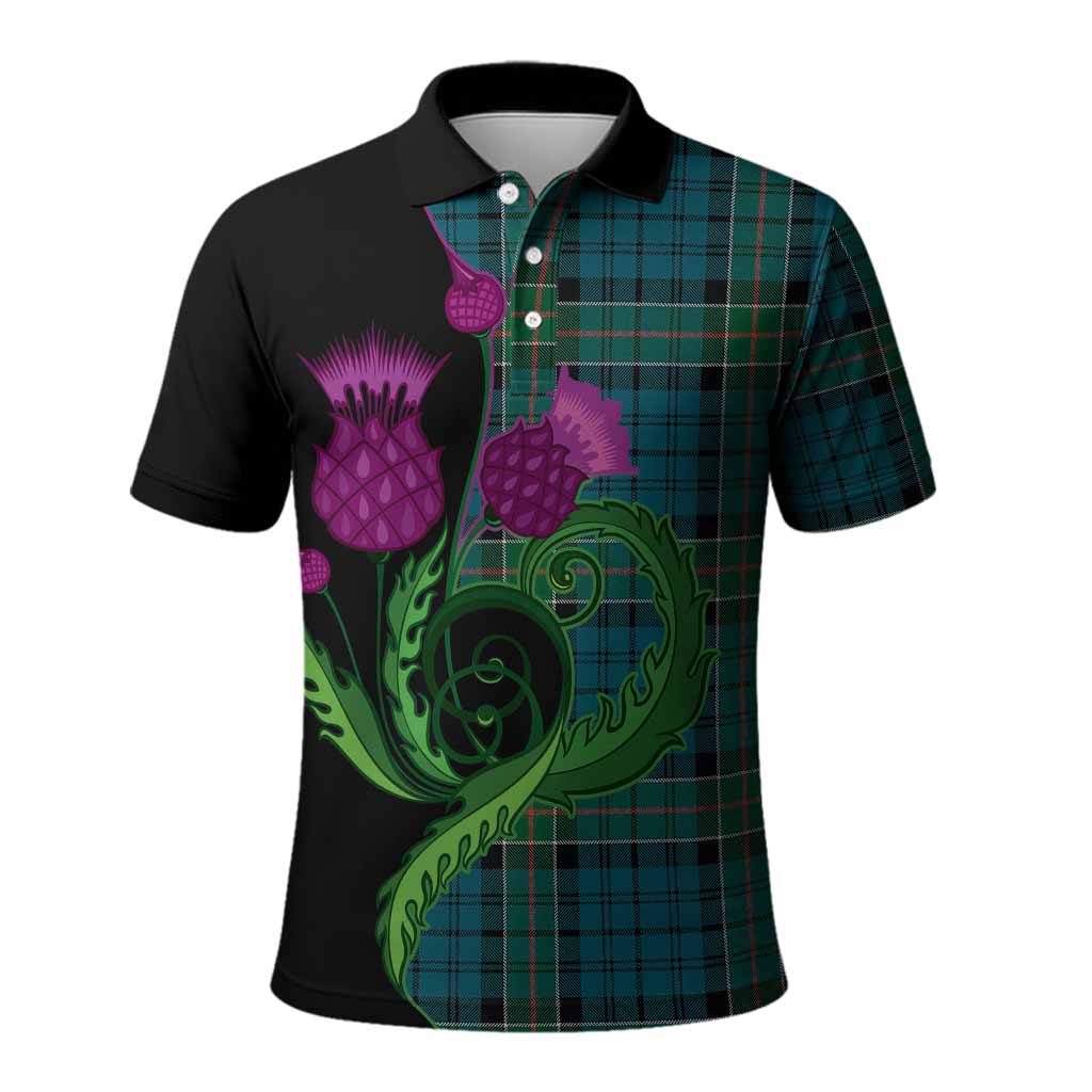 Kirkpatrick Tartan Polo Shirt Traditional Scottish Thistle