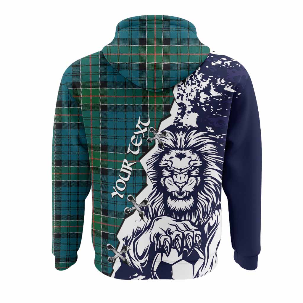 Kirkpatrick Tartan Scottish Hoodie Angry Lion With Soccer Ball Style