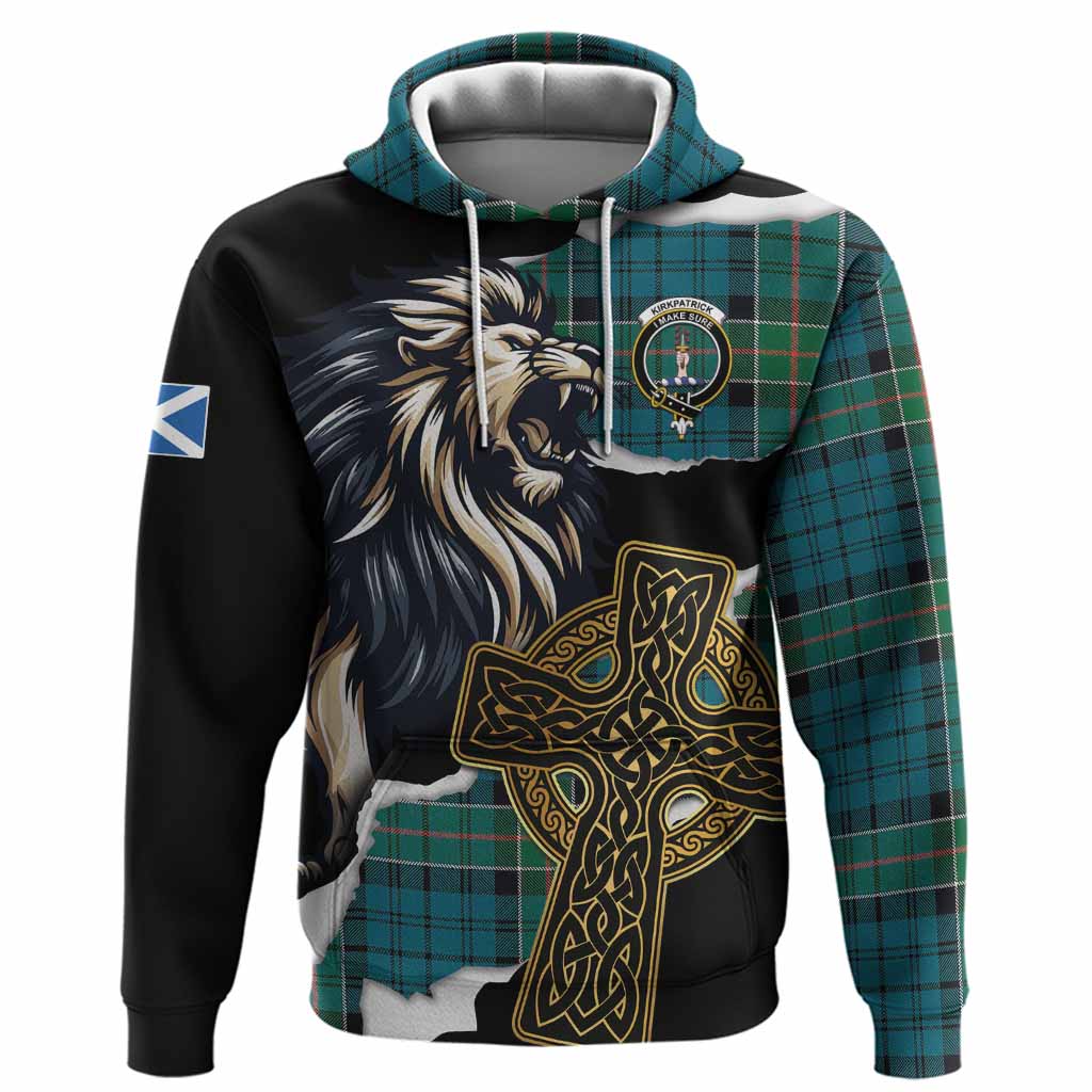 Kirkpatrick Tartan Scottish Hoodie Lion Celtic Heritage