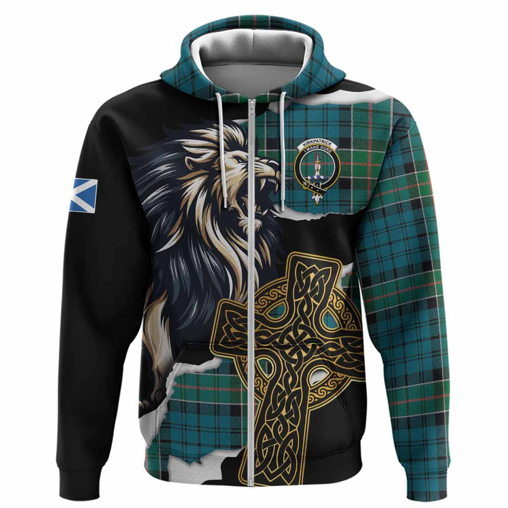 Kirkpatrick Tartan Scottish Hoodie Lion Celtic Heritage