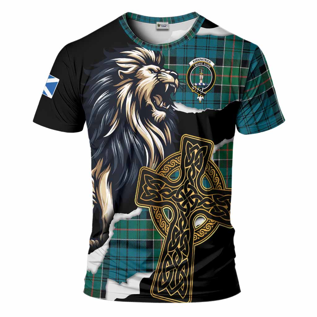 Kirkpatrick Tartan Scottish T-Shirt Lion Celtic Heritage