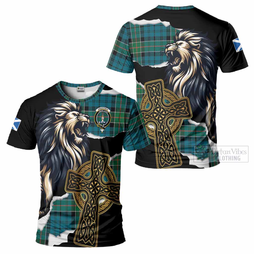 Kirkpatrick Tartan Scottish T-Shirt Lion Celtic Heritage