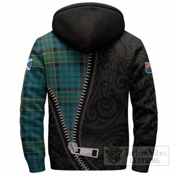 Kirkpatrick Tartan Sherpa Hoodie New Zealand Pattern Unique Zipper Stylized