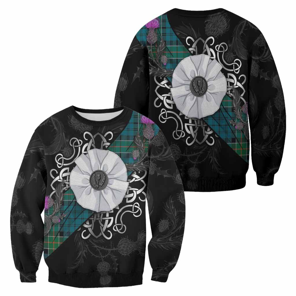 Kirkpatrick Tartan Sweatshirt Jacobite White Rose - Tartan Vibes Clothing