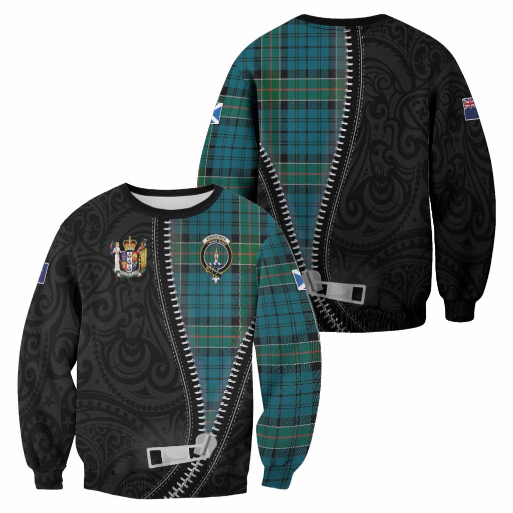 Kirkpatrick Tartan Sweatshirt New Zealand Pattern Unique Zipper Stylized